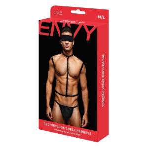 Envy 3 Pcs Wetlook Chest Harness M/L - L/XL