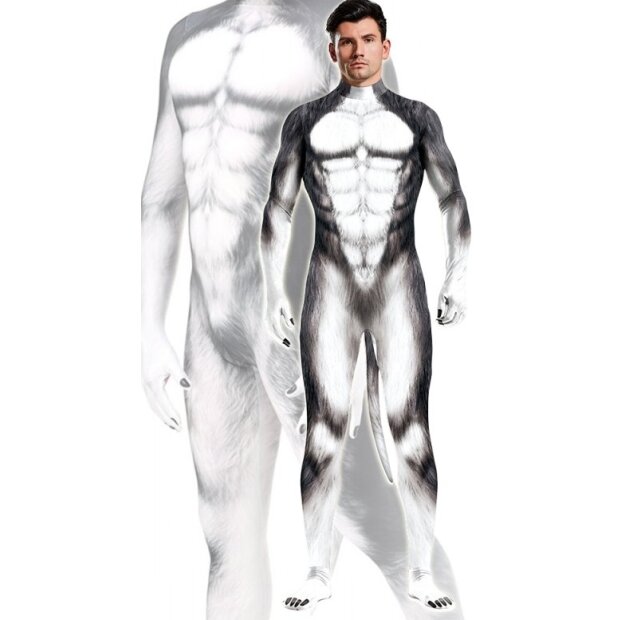 CosplayDogs Husky Dog Cosplay-Anzug Grau S - XL