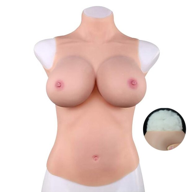 CrossGearX Full bust Realistic breasts Cotton - High neck - C - G