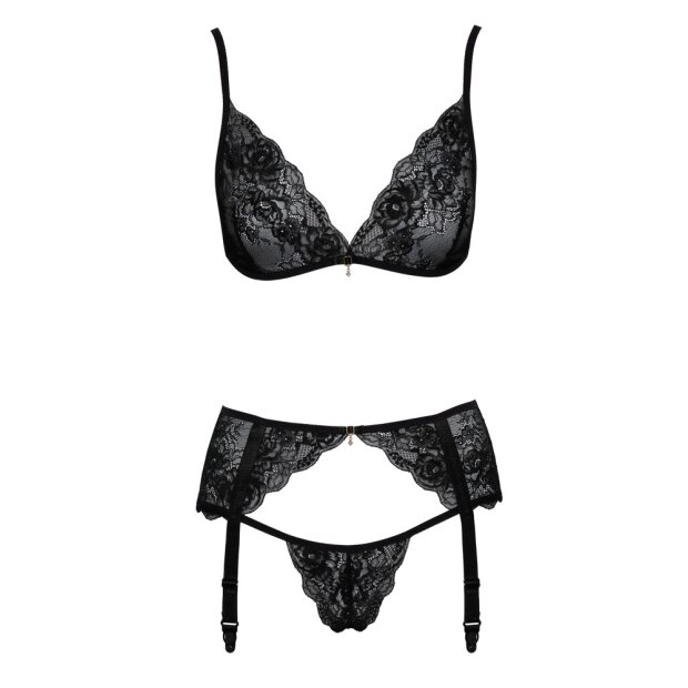 kissable Strapsset schwarz S/M - L/XL