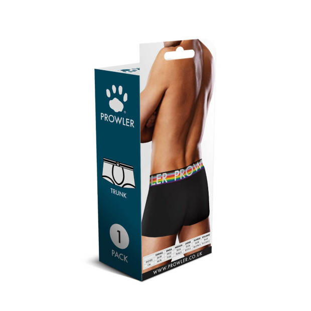 Prowler Boxershorts mit Pfoten Emblem in Regenbogenfarben schwarz XS - XXL