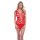 Baci Corset Front Lace Mini Dress Red Onesize - Queensize