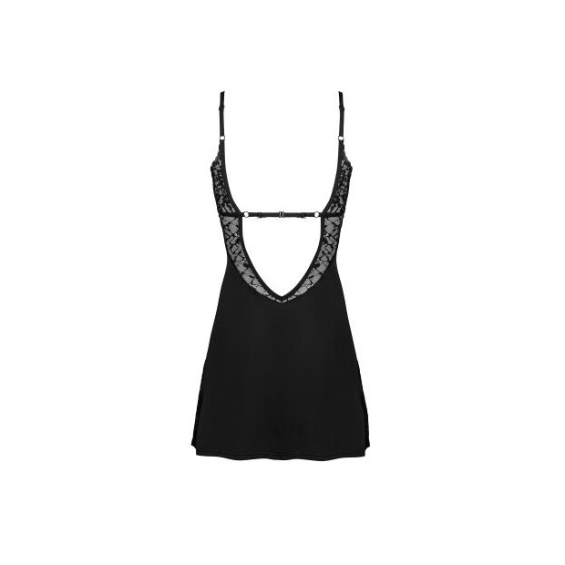 Bellastia Chemise with Thong - Black XS/S - XL/XXL