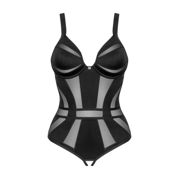 Obsessive Chic Amoria Body mit Ouvert String schwarz XS/S - XL/XXL