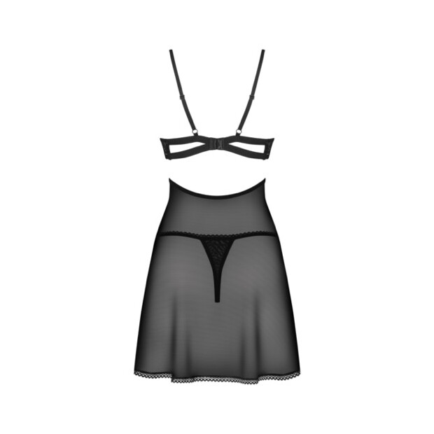 Obsessive Nutris babydoll & thong Black XS/S - XL/XXL