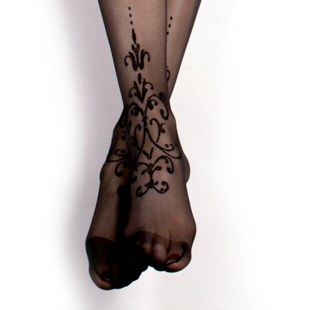Ballerina - Fantasy Hold Ups - Stockings (20 denier) - Black - S/M - L/XL