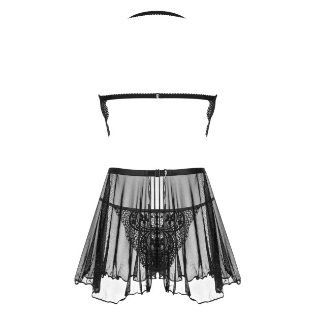 Beauty Night Fashion Dark Mirage chemise & thong black S/M - XXL/3XL