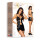 Beauty Night Fashion Eclipse dress & thong black S/M - XXL/3XL