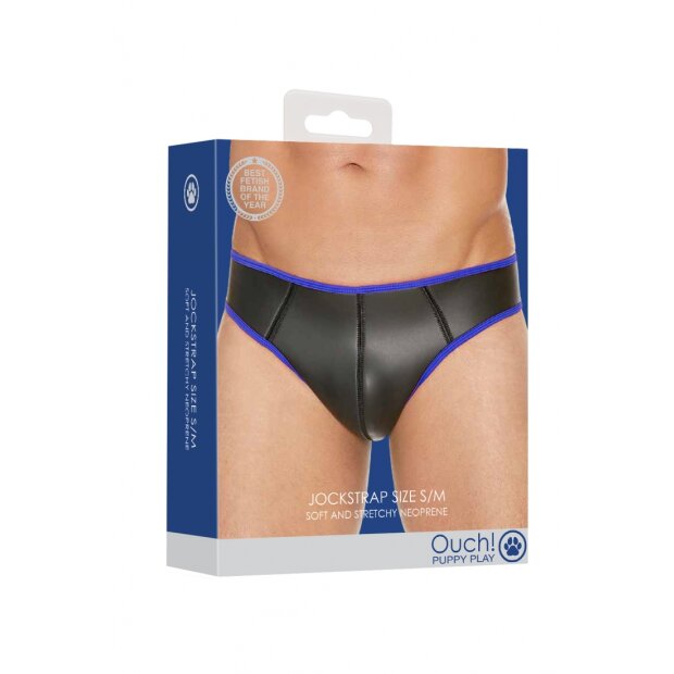 Shots Ouch! Neoprene Jockstrap blau S/M - L/XL