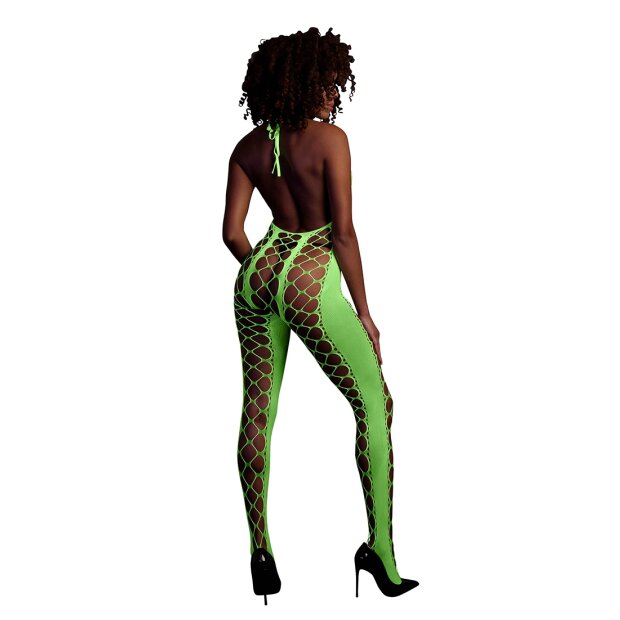 Shots Ouch! UV-Neon Bodystocking grün Onesize - Queensize