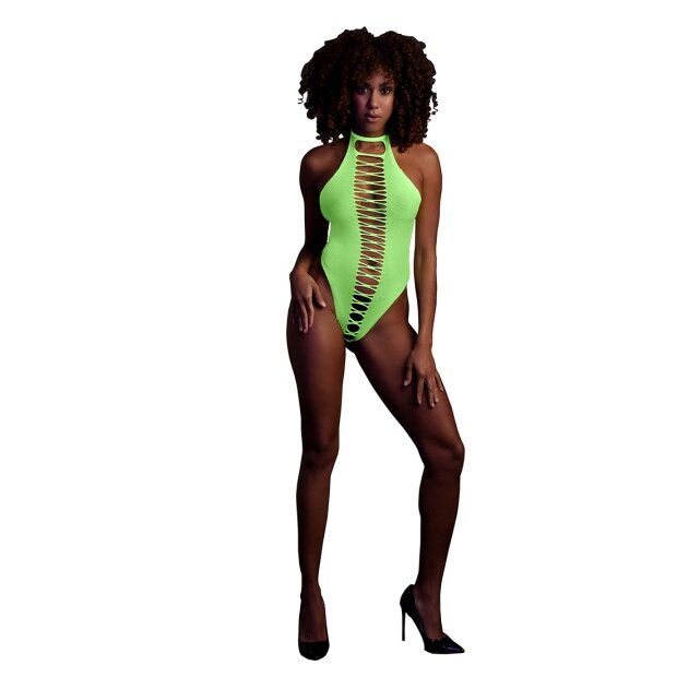 Shots Ouch! UV-Neon Body mit Cut Outs grün Onesize - Queensize