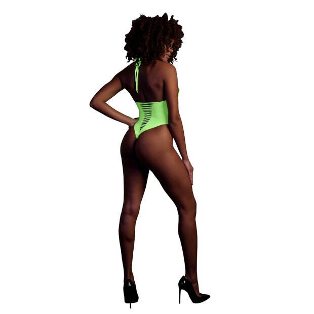 Shots Ouch! UV-Neon Body mit Cut Outs grün Onesize - Queensize