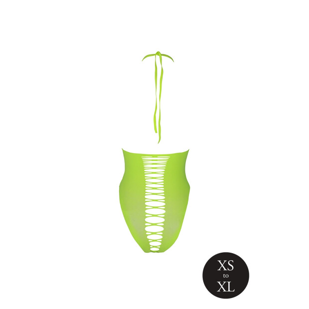 Shots Ouch! UV-Neon Body mit Cut Outs grün Onesize - Queensize