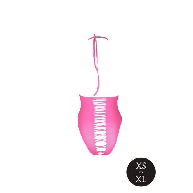 Shots Ouch! UV-Neon Body mit Cut Outs pink Onesize - Queensize