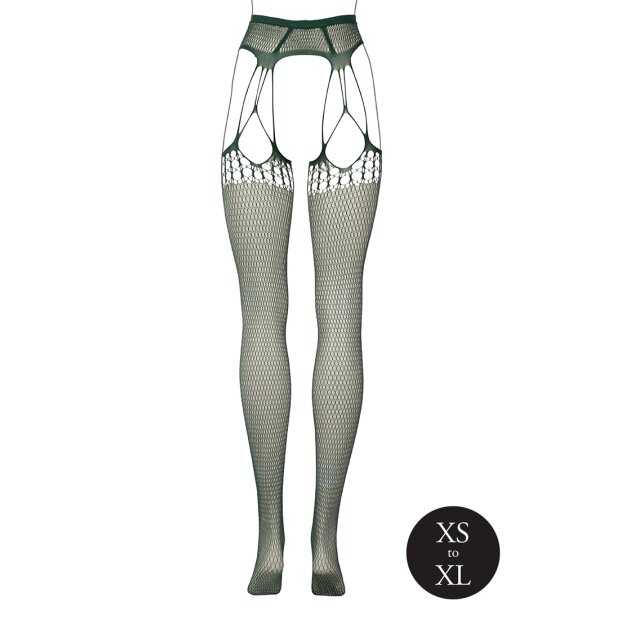 Shredded Suspender Pantyhose Green Onesize - Queensize