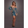 Long-Sleeved Net Mini Dress BlueOnesize - Queensize