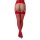 Christine Suspender Stocking - Red - S/M - L/XL