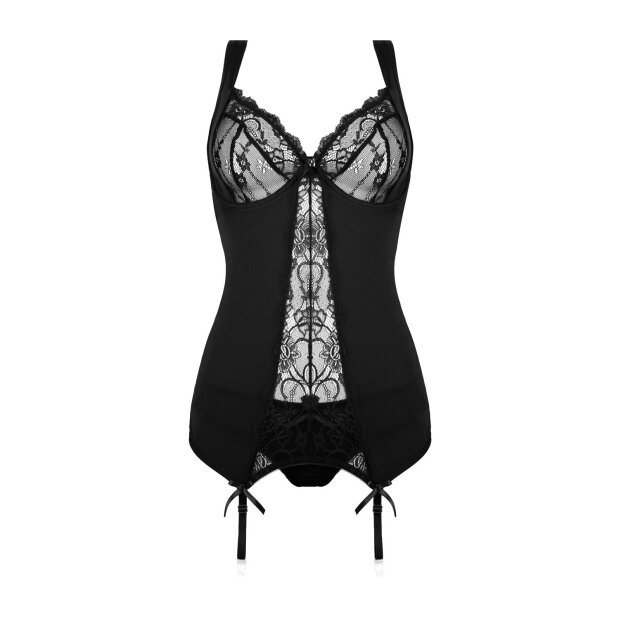 Christine 2-pc Suspendertop-set Marzia- black - S/M - L/XL