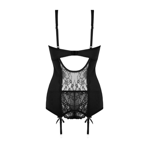 Christine 2-pc Suspendertop-set Marzia- black - S/M - L/XL