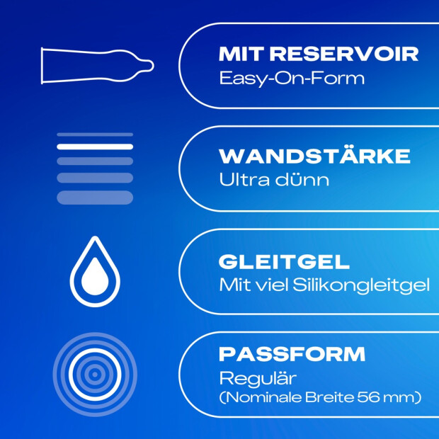 Durex Préservatifs transparents ultra-fins