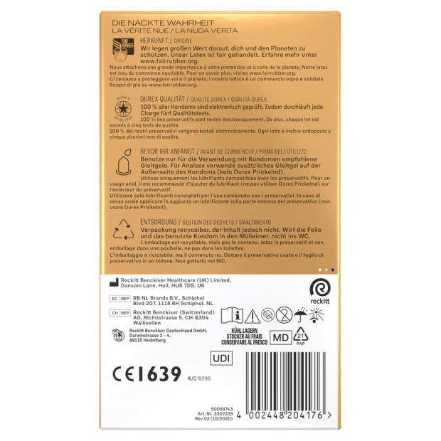 Durex Préservatifs transparents ultra-fins