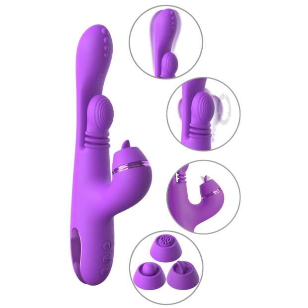 Pipedream Rabbitvibrator mit Noppenkopf Lila