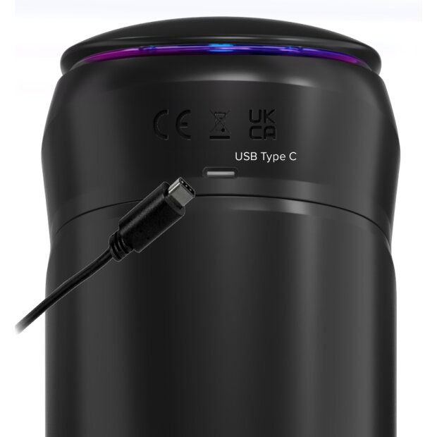 PDX Masturbateur avec fonction chauffante noir