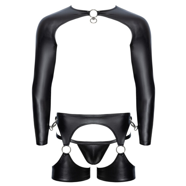 Svenjoyment Ensemble 3 pièces de vêtements bondage noir S