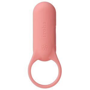 Iroha mini vibrator with stretchy ring Pink