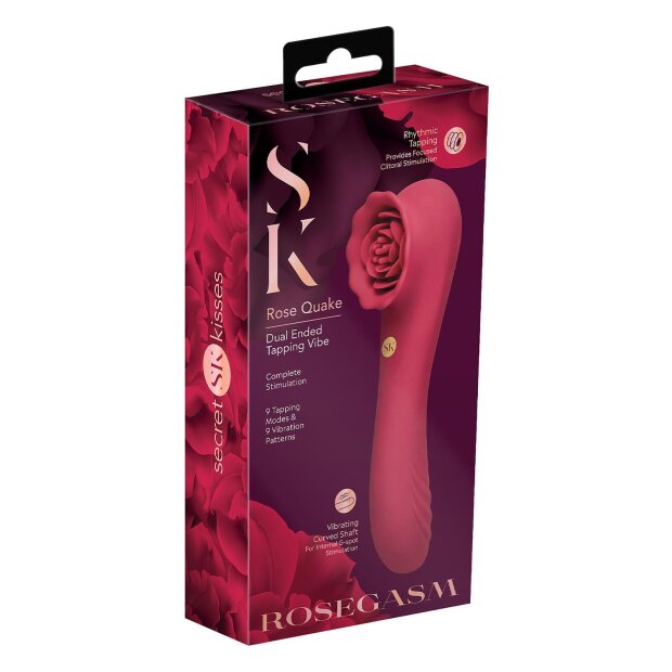 Secret Kisses Rosegasm Vibromasseur Double Rose 18,8 cm