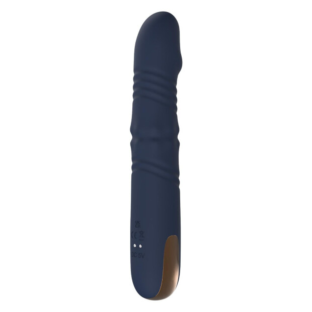 Dream Toys Vibromasseur avec plus de 10 niveaux de vibration et 7 mouvements de haut en bas à 3 vitesses Bleu