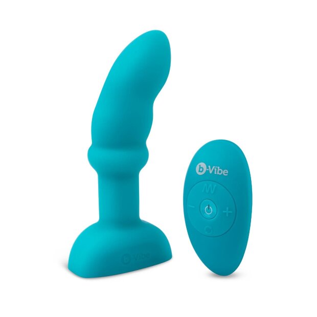 B-Vibe Analplug mit Vibration und Fernbedienung Blau