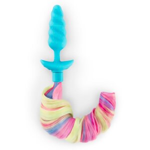 B-Vibe unicorn plug with tail multicolour 3.8 cm