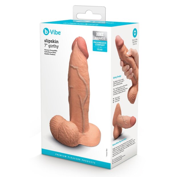 B-Vibe Slipskin gode large beige 17,8 cm