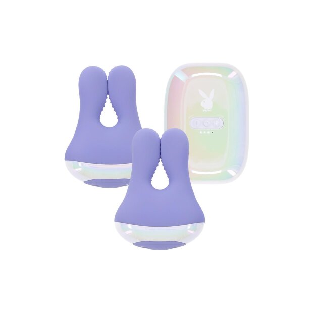 Evolved Playboy Nippelklemmen mit Vibration Lila