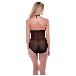 Baci Teddy aus Spitze und Netzstoff Schwarz M-L