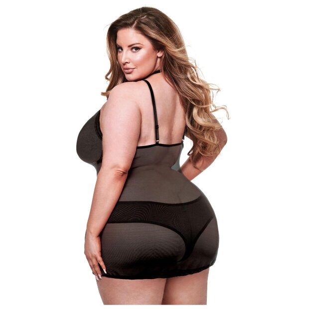 Baci 2-Piece Chemise and Panty Set Black Queen Size