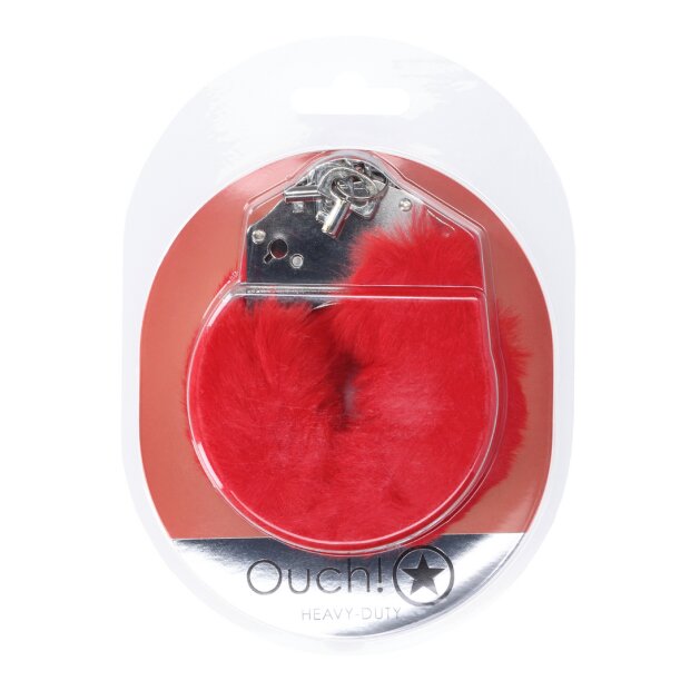 Ouch! Robuste Flauschige Handschellen Rot