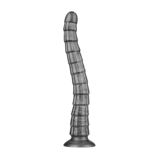 LoveToy Vibrax vibrateur slider avec ventouse gris 36,8 cm Ø 5,3 cm