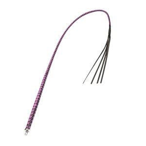 RISE Feather Hard Fouet en cuir Noir Violet 150 cm
