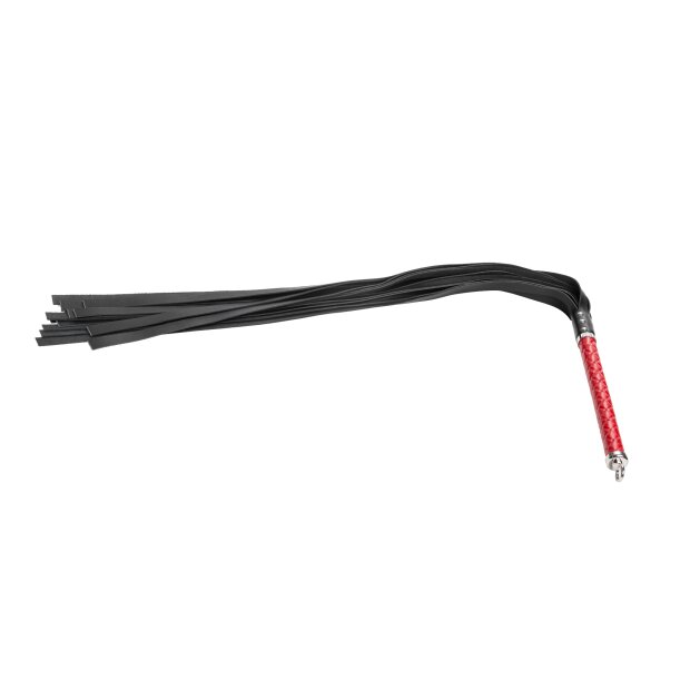 Rise Long Flogger with Soft Ends Red 108 cm