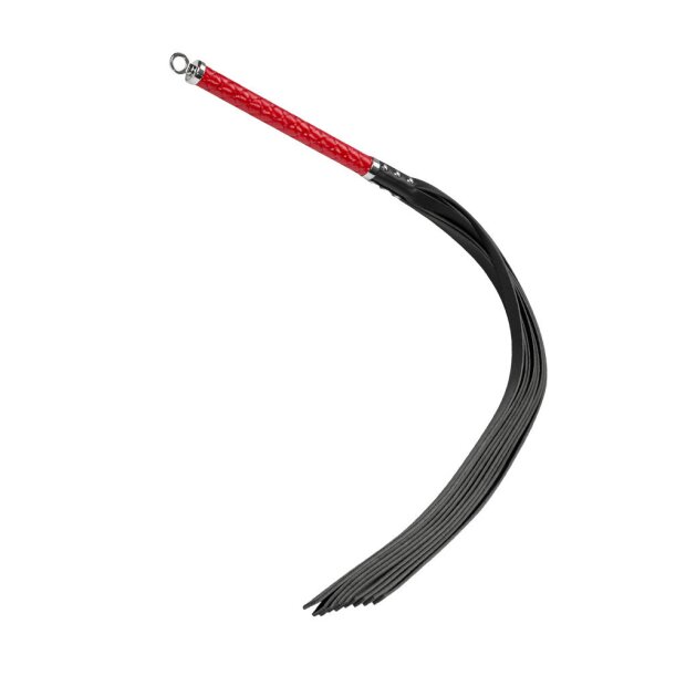 Rise Langer Flogger mit harten Enden Rot 108 cm