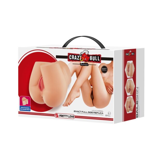 Crazy Bull Rolonda masturbateur anus et vagin beige