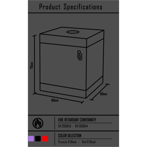 Secret Dome Geschlossene BDSM-Kabine Schwarz Rot