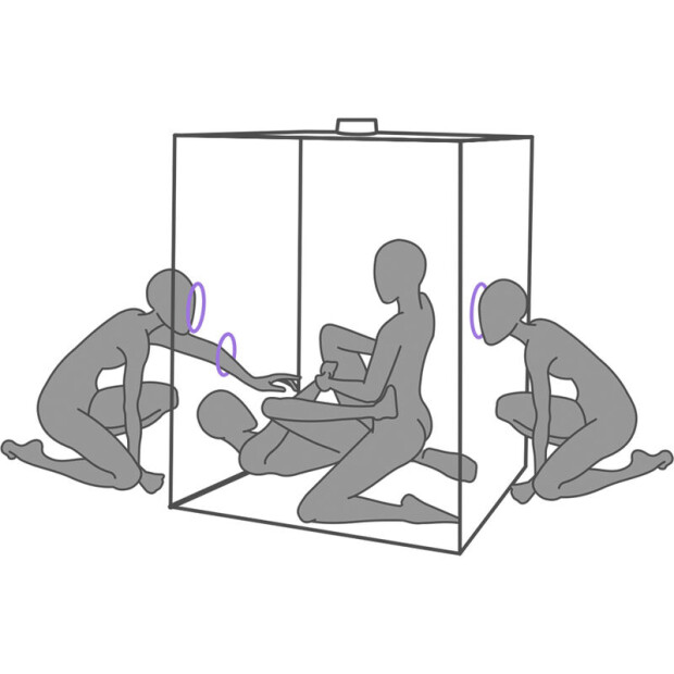 Secret Dome Scandale Geschlossene BDSM Kabine Lila