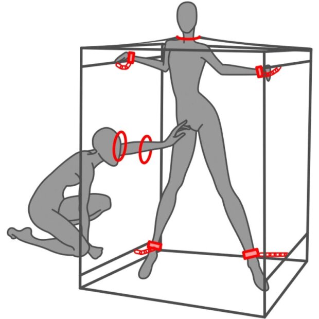 Secret Dome Cabine BDSM fermée Noir Rouge