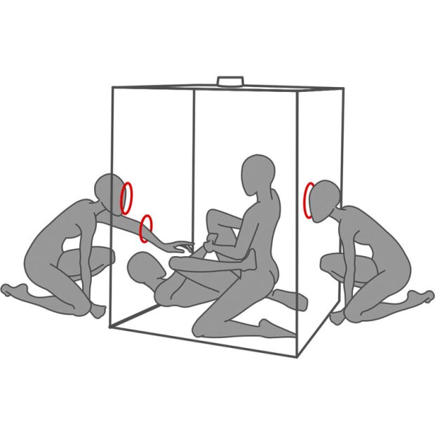 Secret Dome Cabine BDSM fermée Noir Rouge