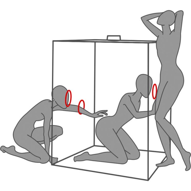 Secret Dome Cabine BDSM fermée Noir Rouge