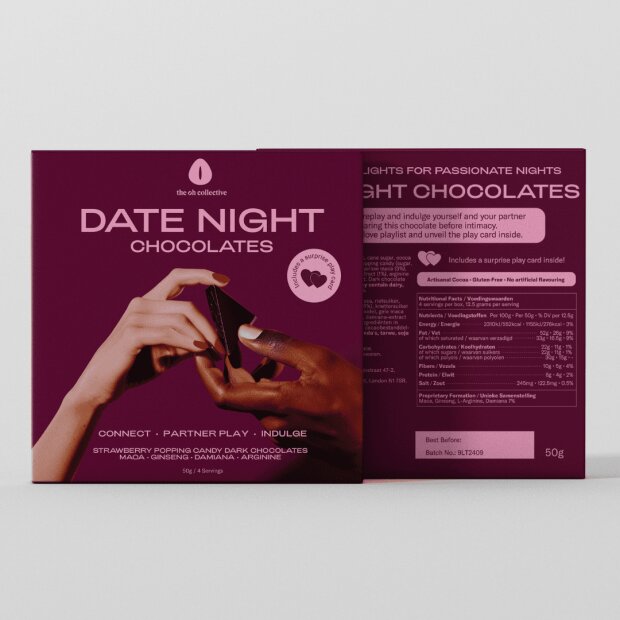DATE NIGHT Chocolate with strawberries, maca & ginseng