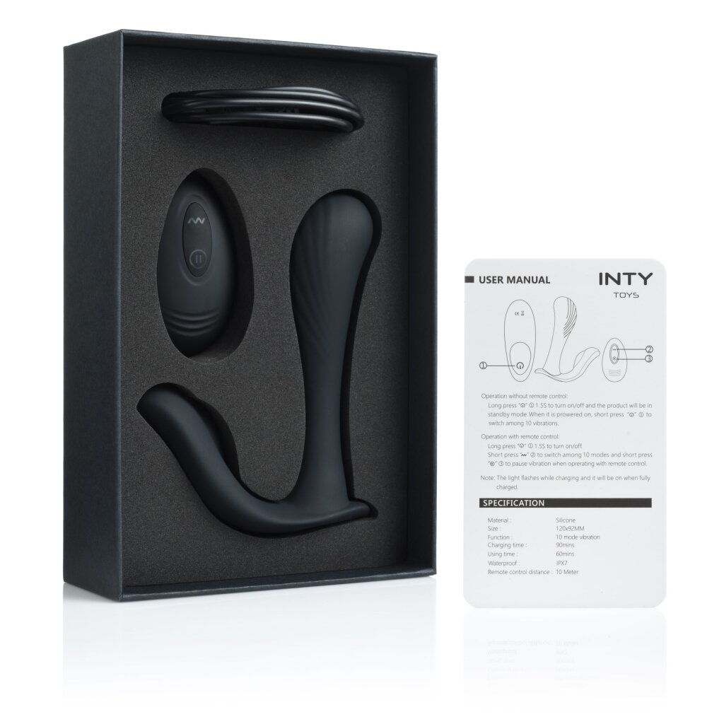 INTY Toys Höschen Vibrator mit Fernbedienung Schwarz, 44,95 €